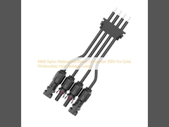 PA66 Νάιλον Αδιάβροχος Σύνδεσμος Ενέργειας 300V Για Ηλιακή Φωτοβολταϊκή Υψηλής Τετάρσεως Συμπύκνωση