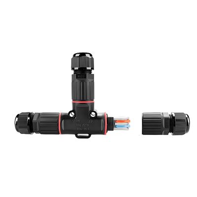Αγορά Waterproof Circular Connector T-Type 1 Input 2 Output with PA66 Material and 0.5mm²-2.5mm² Wire Gauge διαδικτυακή κατασκευή