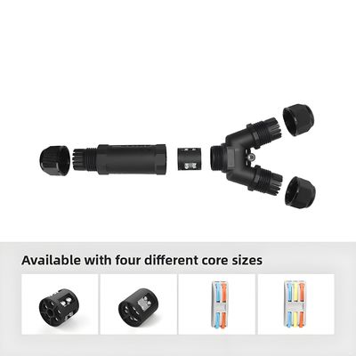 Αγορά M25T Port 2Pin Waterproof Connector 1 in 2 out Feed Through Splitter διαδικτυακή κατασκευή