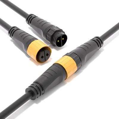 Αδιάβροχος αρσενικός θηλυκός σύνδεσμος IP68 με βαθμολογία 500V και μηχανισμό αυτο-ασφάλισης για εξωτερική χρήση