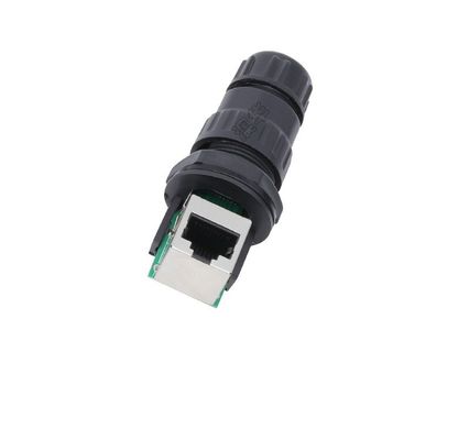 Αδιάβροχος συνδετήρας σήματος IP67 RJ45 Panel Connector με τάση λειτουργίας 125V και υλικό νάιλον PA66