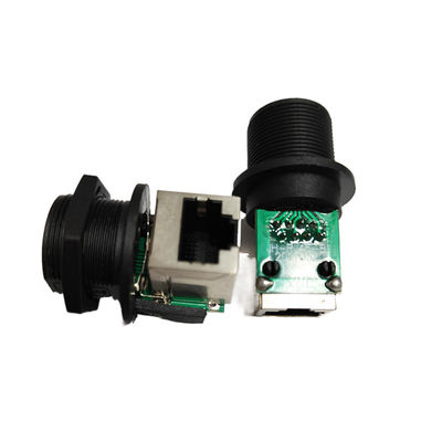 PA66 Νάιλον IP67 Αδιάβροχο RJ45 Συνδέτης 90 μοίρες Τύπος δικτυακού πάνελ