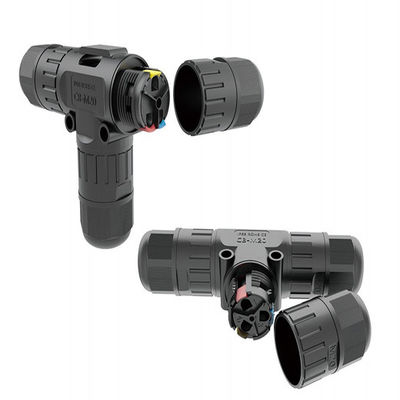 Πυρόστερος σύνδεσμος δεδομένων από νάιλον PA66 με προστασία από το νερό IP68 και μέγιστο ρεύμα 40A για εξωτερικές εφαρμογές