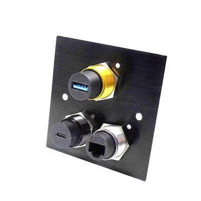 IP67 Άντρας-γυναίκα υδροστερός σύνδεσμος USB τύπου A B PCB Panel Mount Connector